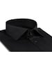 XOOS Men's black shirt with French cuffs (Double Twisted)