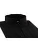 XOOS Men’s black fitted shirt with open straight collar (Double Twisted)