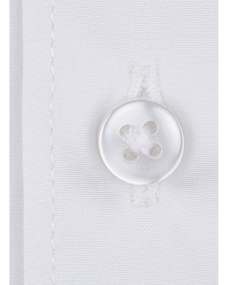 XOOS Chemise homme blanche à poignets mousquetaire et col Italien (Popeline Double Retors)