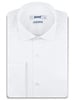 XOOS Men's white Cutaway Collar and French cuffs dress shirt  (Double Twisted Popleen)
