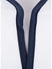 XOOS Men's white shirt with open straight collar and navy piping