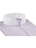 XOOS Men's lavender striped shirt with open straight collar