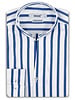 XOOS Men's blue pinstripe shirt with open straight collar (Double Twisted)