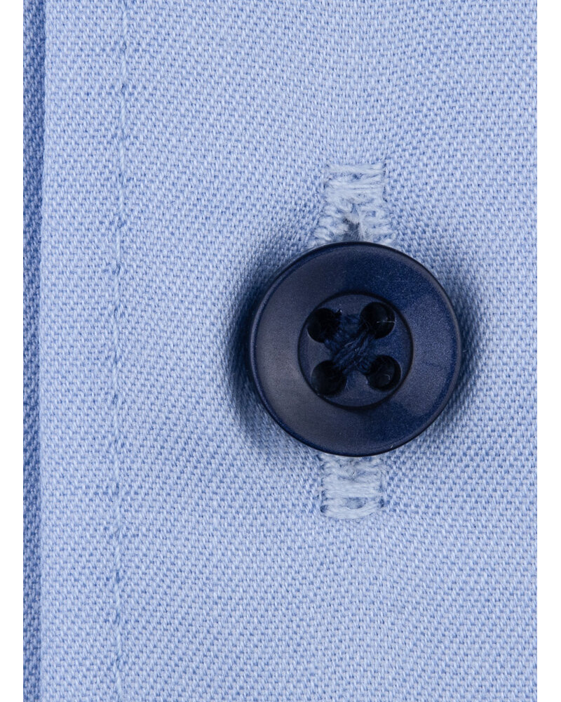 XOOS Chemise homme bleue à doublure imprimée et à micro pois marine (Double Retors)