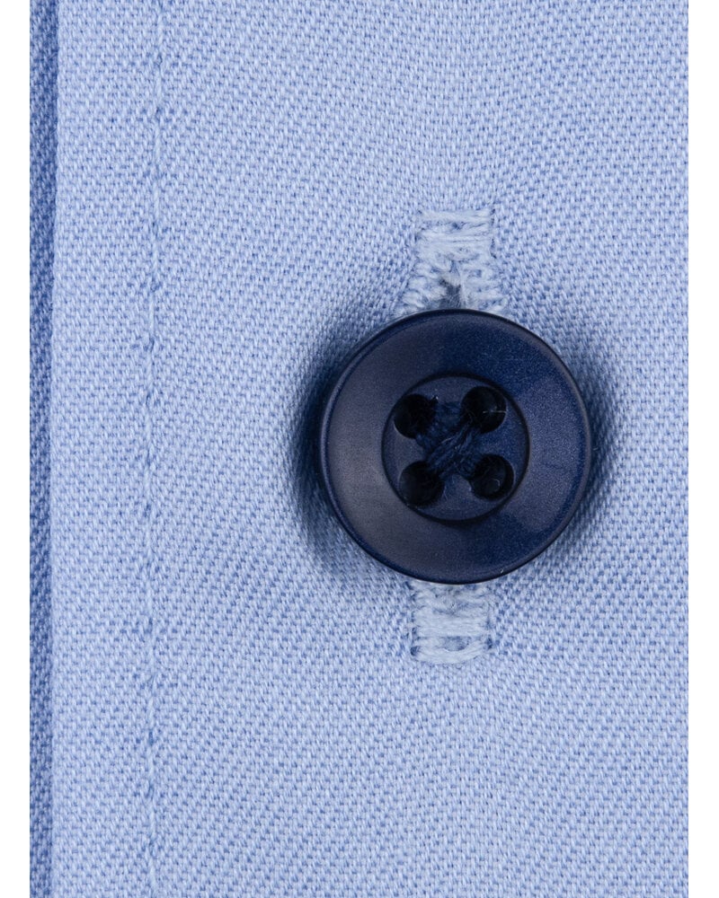 XOOS Men's blue shirt with printed lining and navy micro dots (Double Twisted)