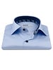 XOOS Men's blue shirt with printed lining and navy micro dots (Double Twisted)