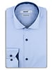XOOS Men's blue shirt with printed lining and navy micro dots (Double Twisted)