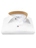 XOOS Men's white shirt with printed lining and mustard micro dots (Double Twisted)