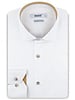 XOOS Men's white shirt with printed lining and mustard micro dots (Double Twisted)
