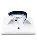 XOOS Chemise homme blanche à doublure imprimée et à micro pois marine (Double Retors)