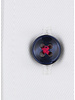 XOOS Chemise homme blanche à doublure florale multicolore et boutons assortis (Double Retors)