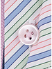 XOOS Polo manches courtes rose à col de chemise marine et doublure bayadère rose et pistache