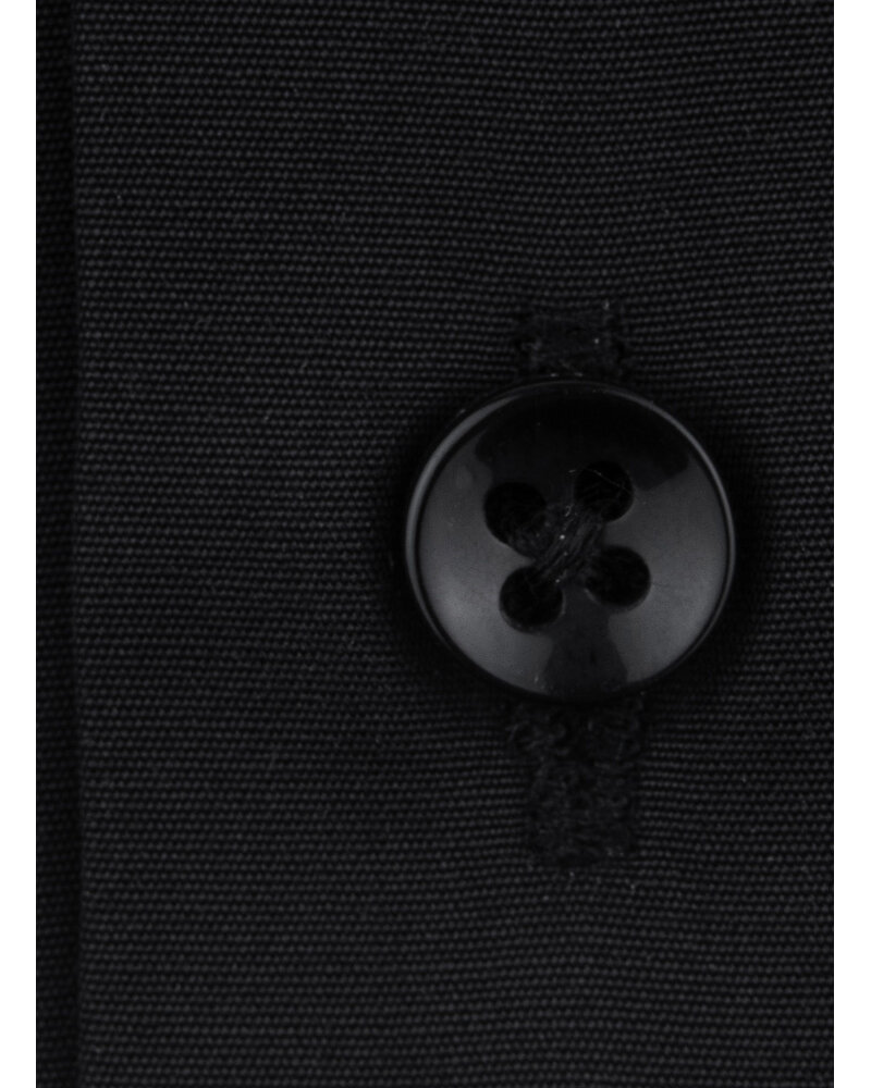 XOOS Men’s NON FITTED black shirt in poplin (Double Twisted)