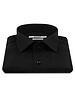 XOOS Men’s NON FITTED black shirt in poplin (Double Twisted)