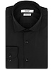 XOOS Men’s NON FITTED black shirt in poplin (Double Twisted)