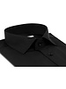 XOOS Men’s NON FITTED black shirt in poplin (Double Twisted)