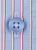 XOOS Women’s blue shirt with pink stripes and open straight collar