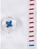 XOOS Men’s white de Ville Collar shirt with multicolor floral contrast lining and matching buttons