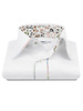 XOOS Chemise homme blanche à col de Ville doublure florale et surpriqûre multicolore