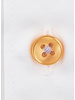 XOOS Men’s white shirt with bayadere Stripes lining and matching buttons (Double Twisted)
