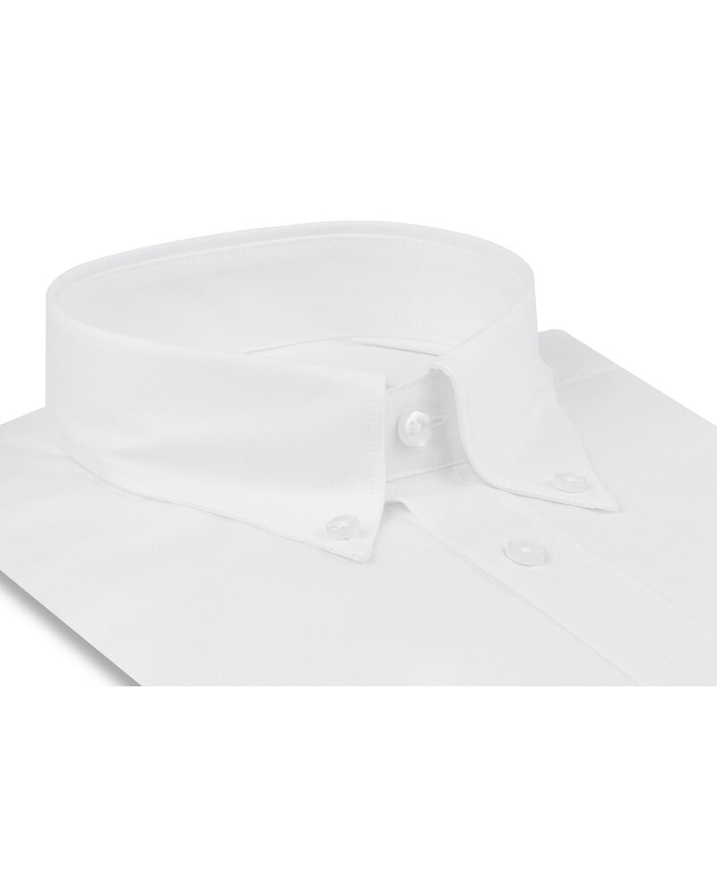 XOOS Men’s white button-down collar shirt (Double Twisted)