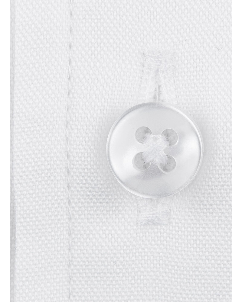 XOOS Men’s white herringbone shirt with open straight collar (Double Twisted)