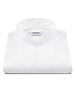 XOOS Men’s white herringbone shirt with open straight collar (Double Twisted)