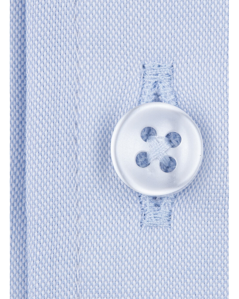 XOOS Chemise homme en Oxford ciel et col droit ouvert (Double Retors)