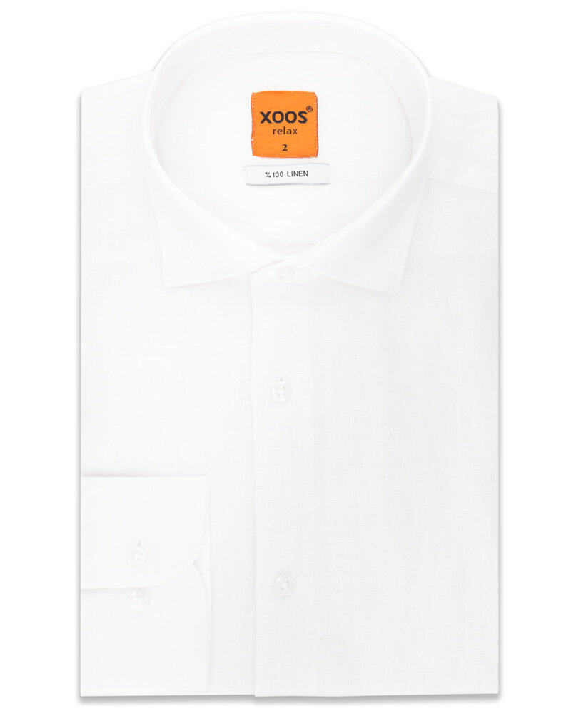 XOOS Chemise homme en lin blanc