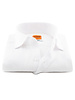 XOOS Men's solid white fitted linen shirt