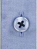 XOOS Chemise homme en gabardine bleu ciel et doublure à micro pois marine (Double Retors)