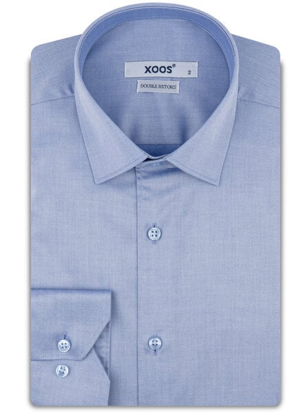 XOOS Men’s sky blue gabardeen shirt with solid lining (Double Twisted)