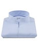 XOOS Men’s lightblue woven cotton shirt with open straight collar (Double Twisted)