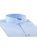 XOOS Men’s sky blue gabardeen shirt with open straight collar (Double Twisted)