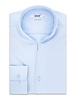 XOOS Chemise homme en Gabardine ciel et col droit ouvert (Double Retors)