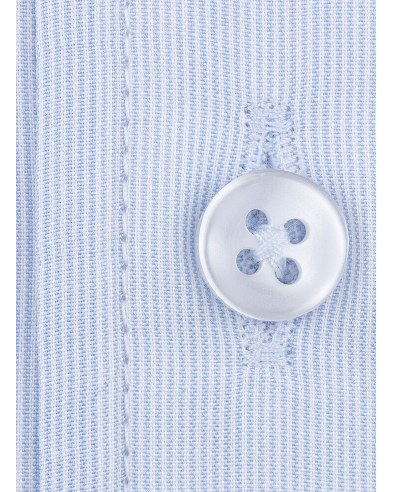XOOS Chemise homme financière ciel à col droit ouvert (Double Retors)