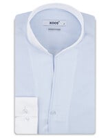 XOOS Men’s white financial shirt with open straight collar (Double Twisted)