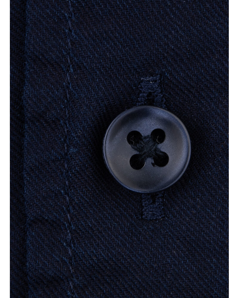 XOOS Chemise homme bleu marine en gabardine (Double Retors)