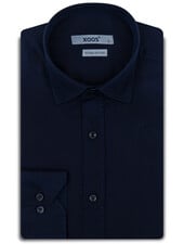 XOOS Men’s navy blue gabardeen shirt (Double Twisted)
