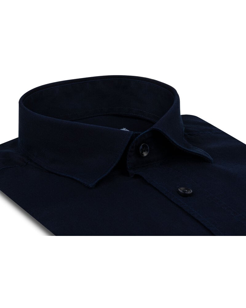 XOOS Men’s navy blue gabardeen shirt (Double Twisted)
