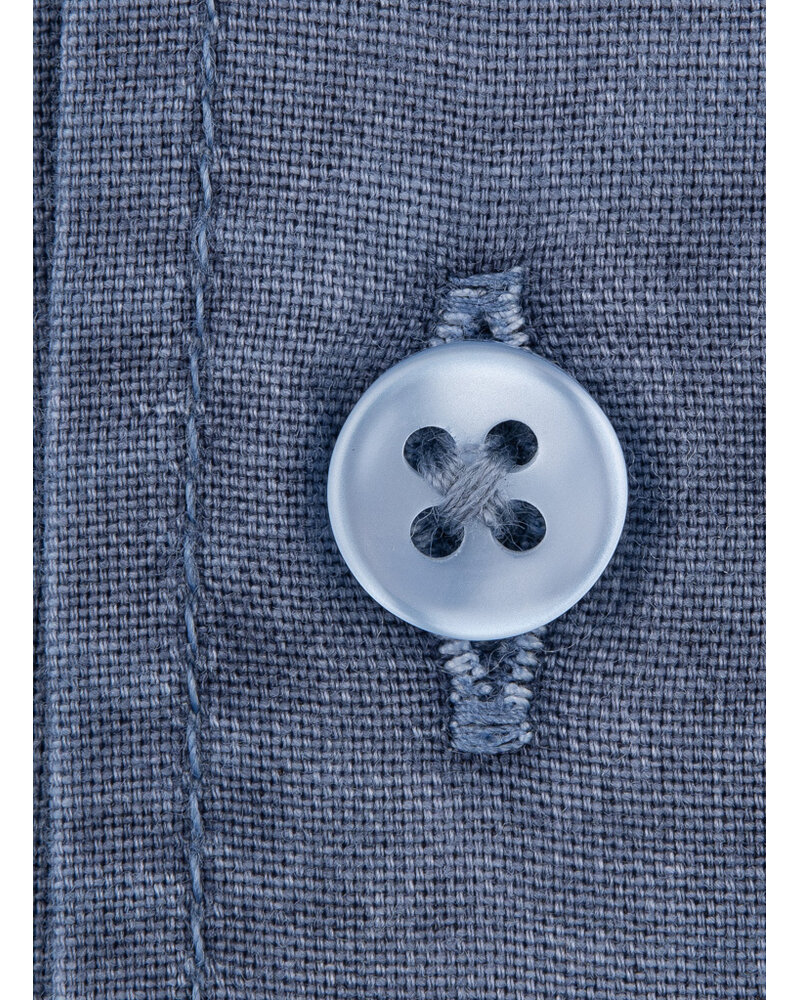 XOOS Chemise homme washed bleu indigo