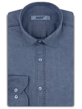 XOOS Men's Indigo blue washed shirt