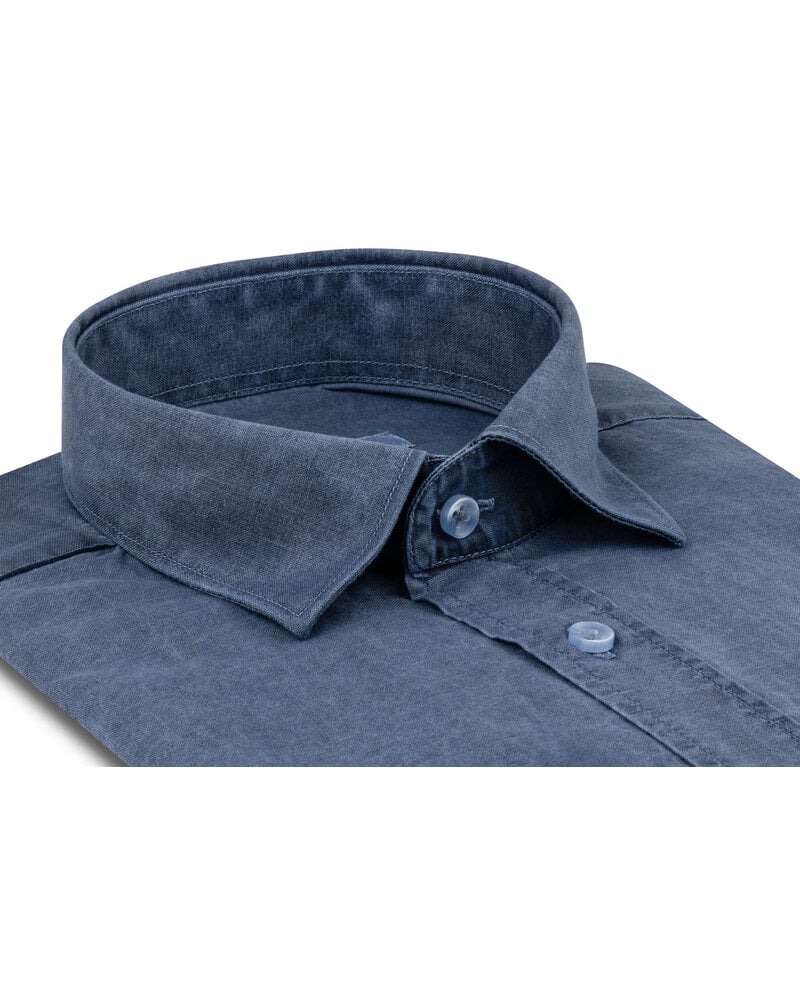 XOOS Men's Indigo blue washed shirt