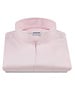 XOOS Men’s pink gabardeen shirt with open straight collar (Double Twisted)