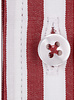XOOS Chemise homme à rayures rouges et col droit ouvert (Double Retors)