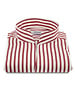 XOOS Men’s red striped shirt with open straight collar (Double Twisted)