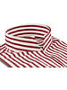 XOOS Men’s red striped shirt with open straight collar (Double Twisted)