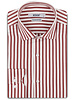 XOOS Chemise homme à rayures rouges (Double Retors)