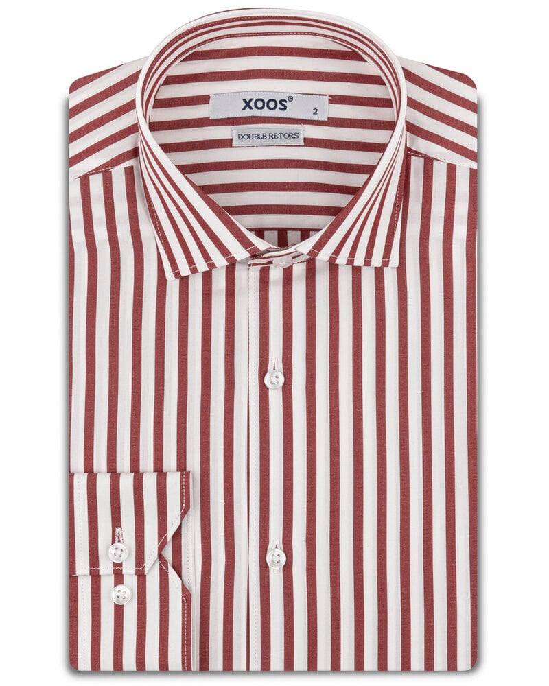 XOOS Men’s red striped shirt (Double Twisted)