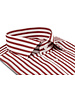 XOOS Chemise homme à rayures rouges (Double Retors)